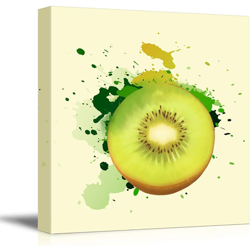 Beaux fruits kiwi sur toile, H 12 po x l 12 po x P 1,5 po