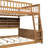 Full XL over Queen Bunk Bed with Integrated Shelving, Color-Changing Lights and Pegboard-608489220