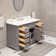 Derby 48" Carrara White Marble Countertop Bath Vanity with Faucet and Mirror