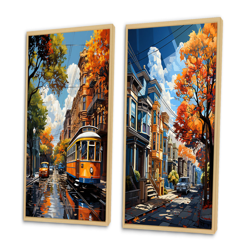 «City New Orleans City», 2 pièces, Encadrement brun, H 20 po x l 24 po