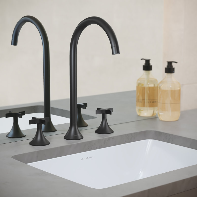 Daxton 8 in. Widespread Bathroom Faucet, Matte Black
