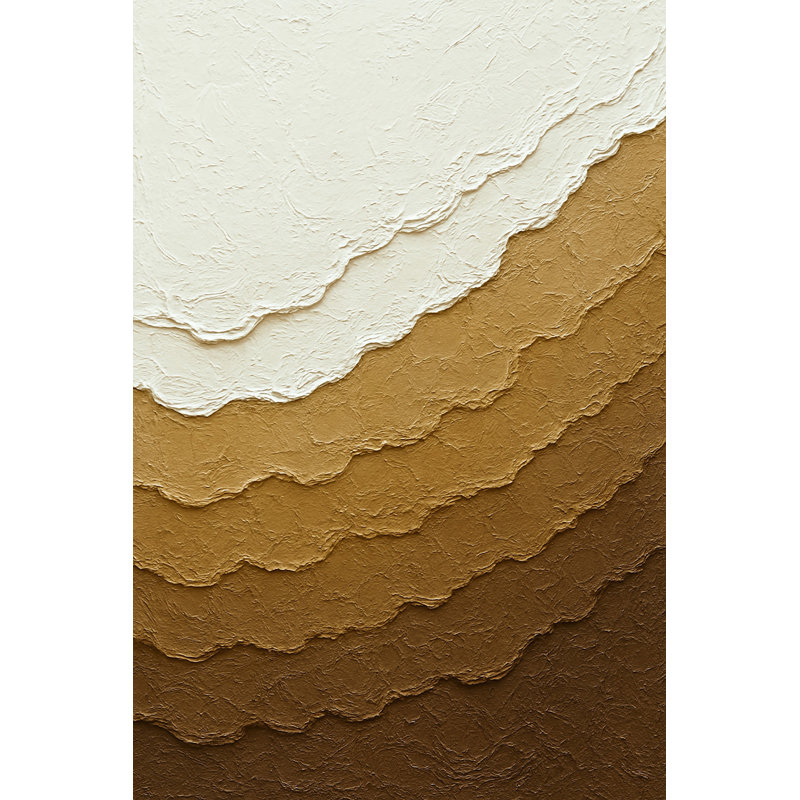 "Golden Terrain" Neutral Gradient Wrapped Canvas