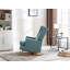 Fauteuil à bascule rembourré Mid Century
