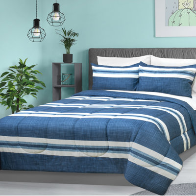 Polyester Ring Stitch Striped Comforter