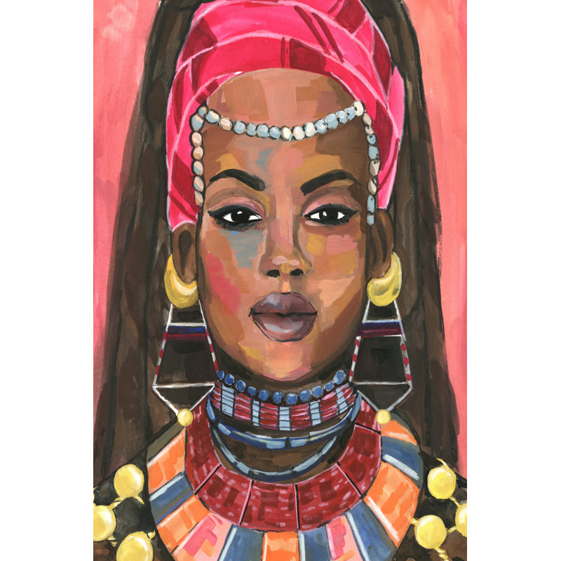 Ornament Empress II by Annie Warren - Wrapped Canvas Painting, 12" H x 8" W