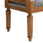 Banc Mid-Century en bois massif touffeté avec accoudoirs roulés et garniture cloutée-2020283146-2020283145