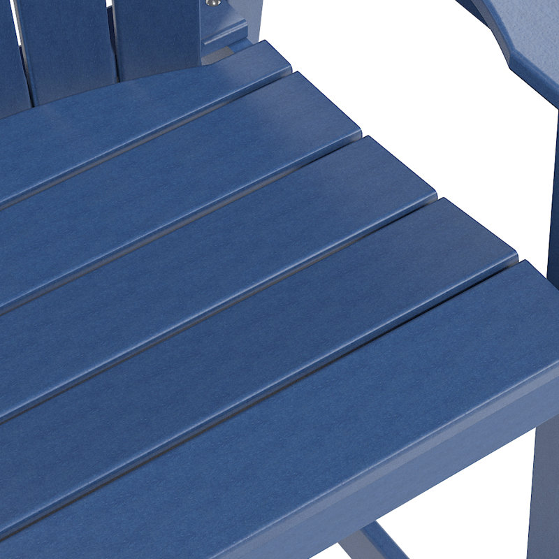 Chaise de bar d'extérieur Hdpe Adirondack, Marine