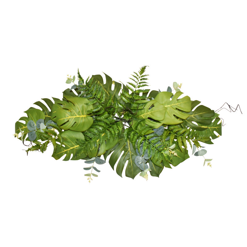 32" Monstera Palm Leaves Swag