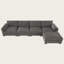 Canapé modulaire en forme de L de 130 po avec table pliante, charge, rangement, repose-pieds, chenille-265956192