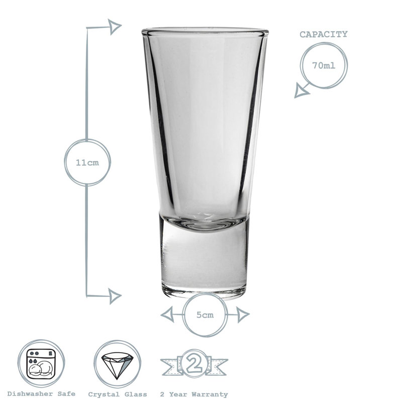 Ypsilon Shot Glasses - 70ml, 6