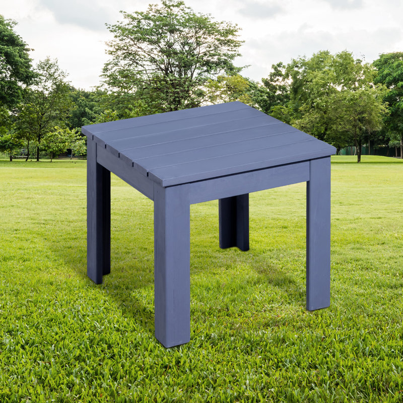 Premium Fir Wood Outdoor Side Table,Navy Blue, Blue