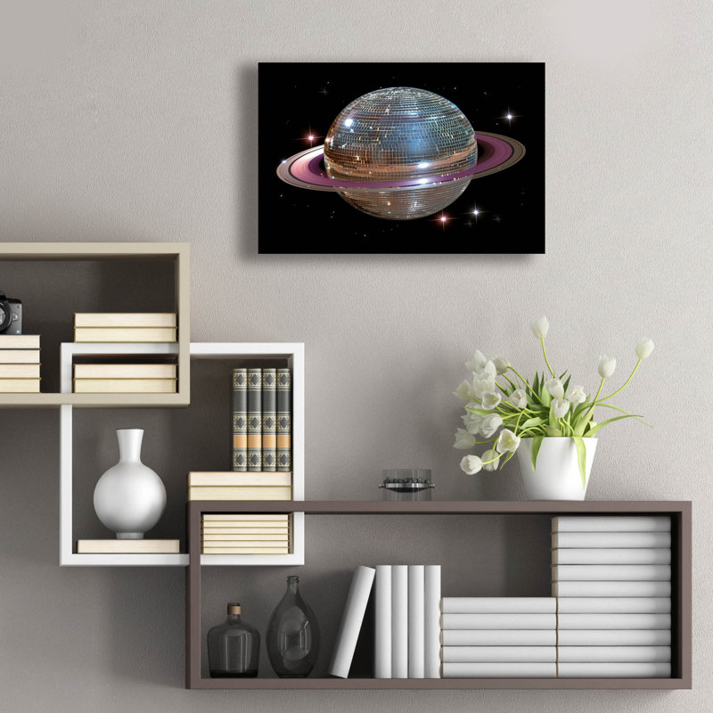  «Purple Disco Ball» par Decent Exposures, art mural en verre acrylique, 24 po x 16 po, H 16 po x l 24 po