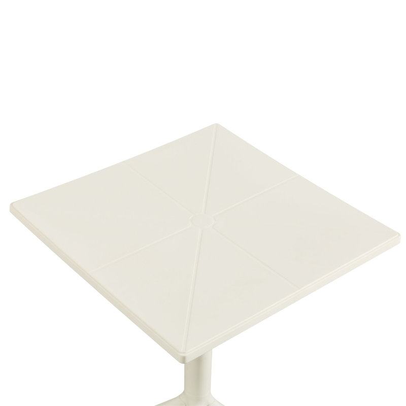 Rimini Outdoor Bistro Table, Square Spacious Tabletop, Off-White