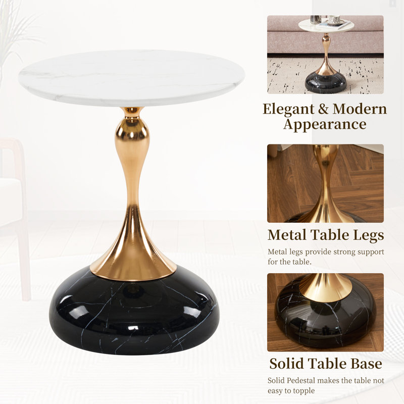 Round Pedestal End Table
