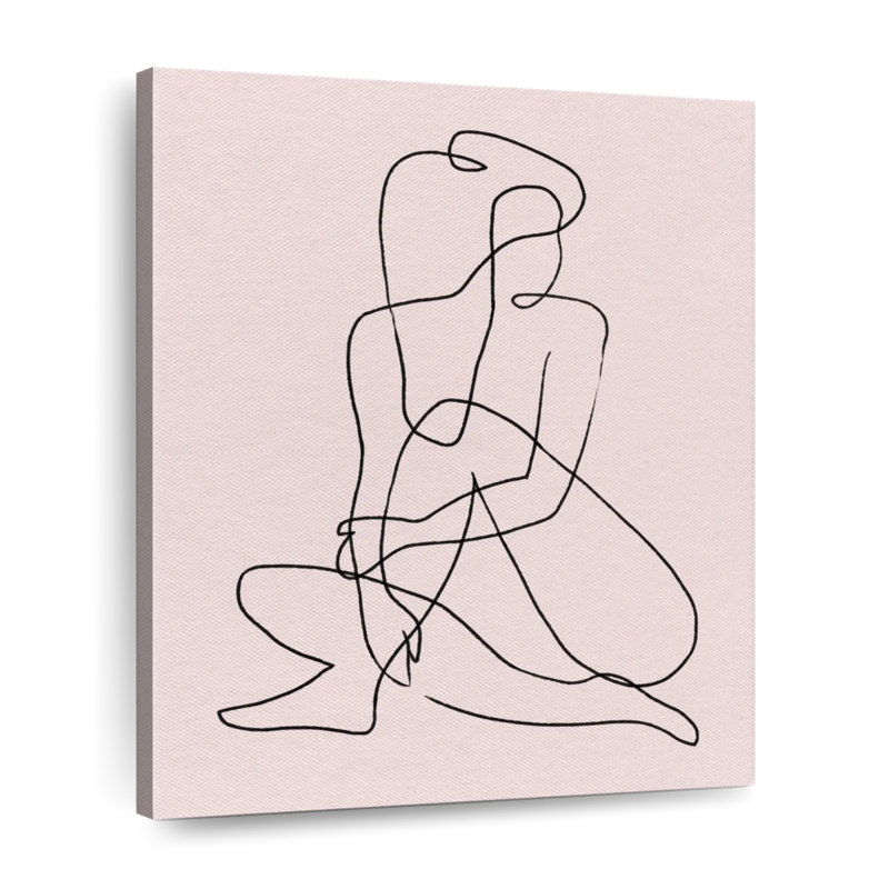 One Line Female - Wrapped Canvas Print, 25" H x 20" W x 1.25" D