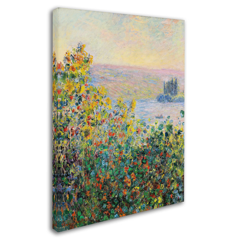 «Flower Lits At Vetheuil», reproduction sur toile tendue, H 32 po x l 24 po