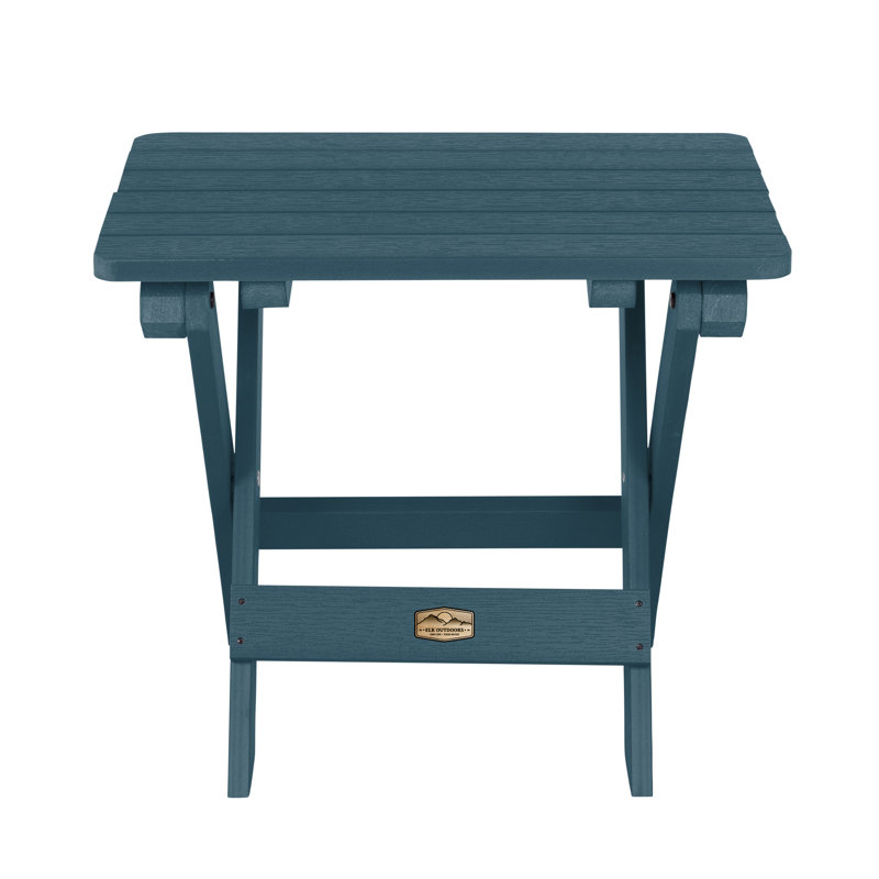 Newberg Rectangular Folding Outdoor Side Table , 20'' in. W 13.75'' in. D, Nantucket Blue