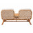 Caislin Bohemian Light Honey Rattan Tete-A-Tete Sofa