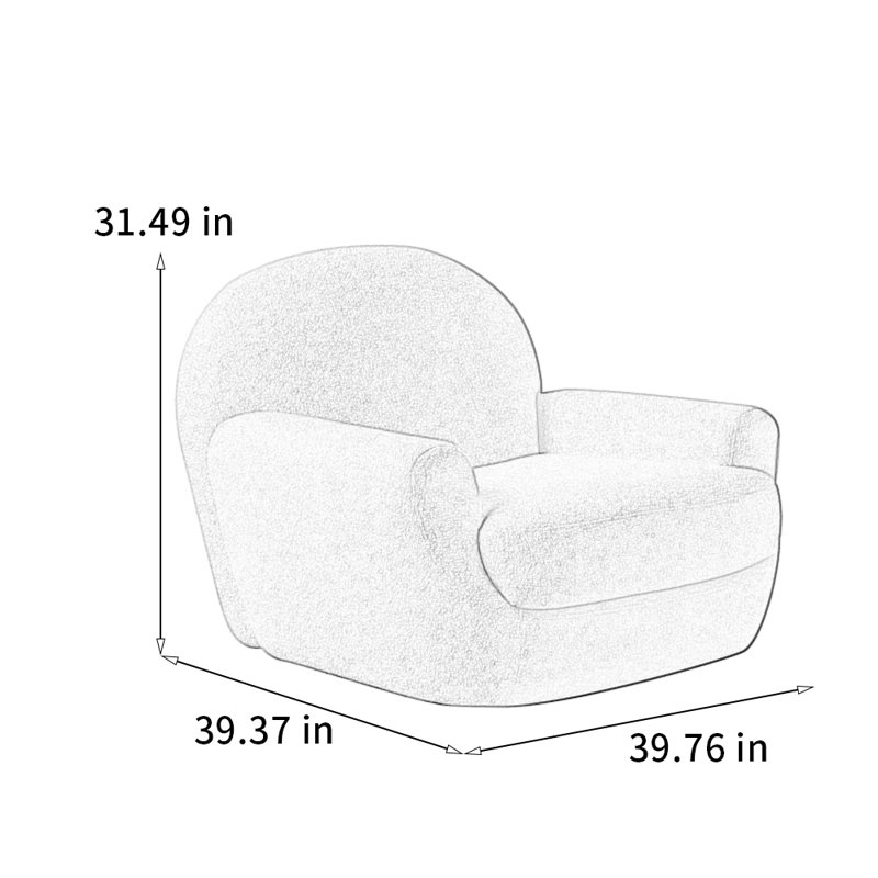 Chaise rotative tendance à 360 °, Blanc cassé