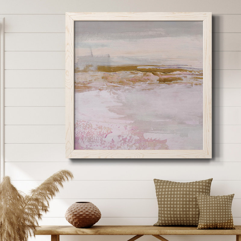 Toile encadrée Magenta Skyline I-Premium - prête à être accrochée, H 17 po x l 17 po x P 1,5 po, Blanc