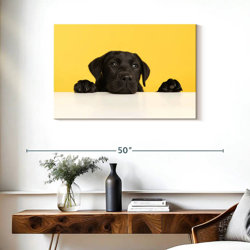 Cute Black Lab, 24" H x 36" W