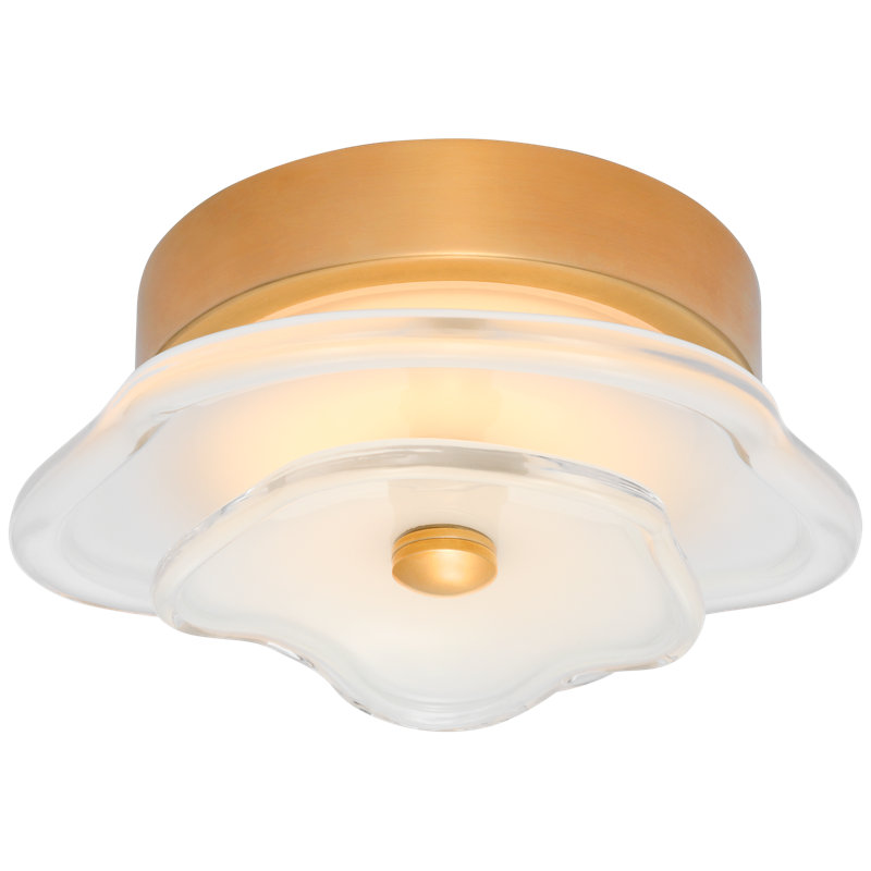 Leighton 1 - Light LED Flush Mount, Blush, Soft Brass