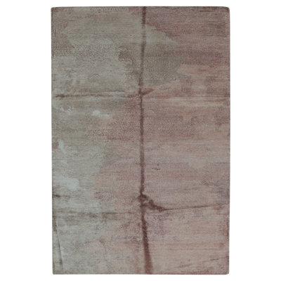 Hand Knotted Silk Area Rug in Multi