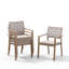 Ensemble de 2 chaises d'extérieur en bois avec coussins Andersonville