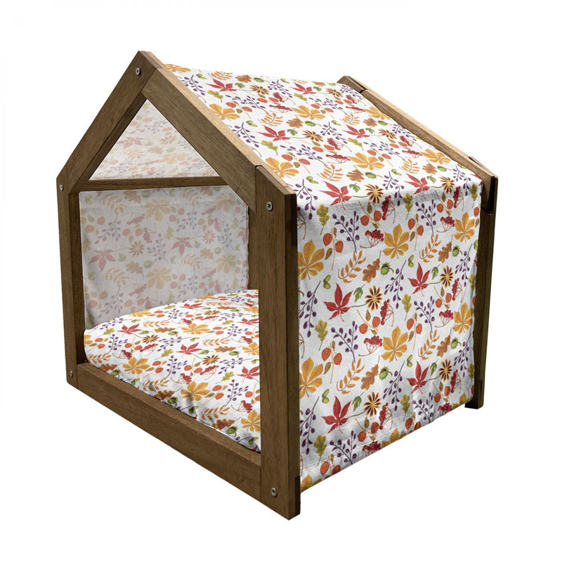 Niche pour chien en bois orange, H 22,44 po x l 23,62 po x P 17,72 po