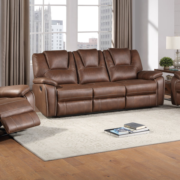 Lark Manor Amyjo 83.5'' Vegan Leather Reclining Sofa & Reviews | Wayfair