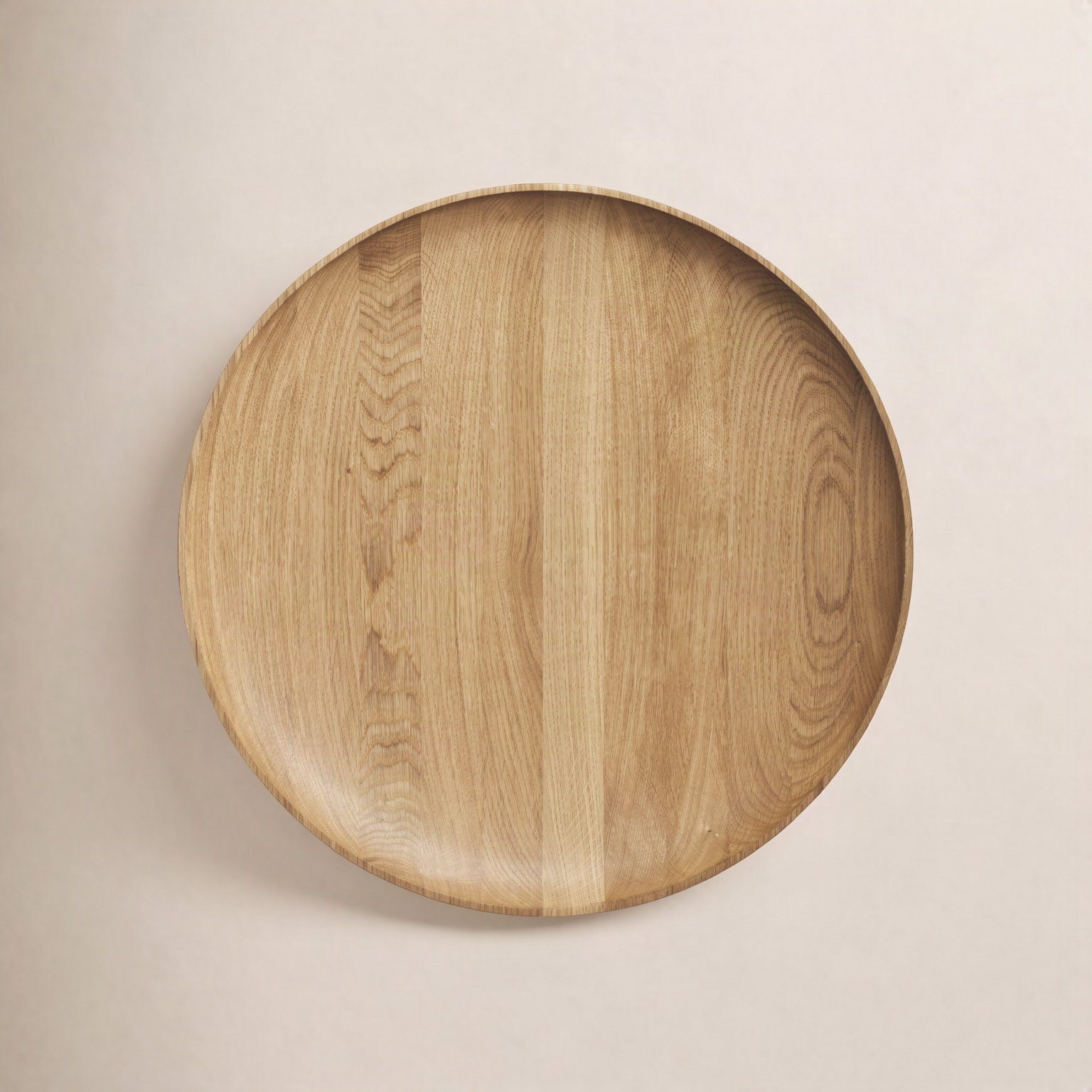 Cusp Solid Wood Decorative Bowl 1, 3" H x 20" W x 20" D, White Oak