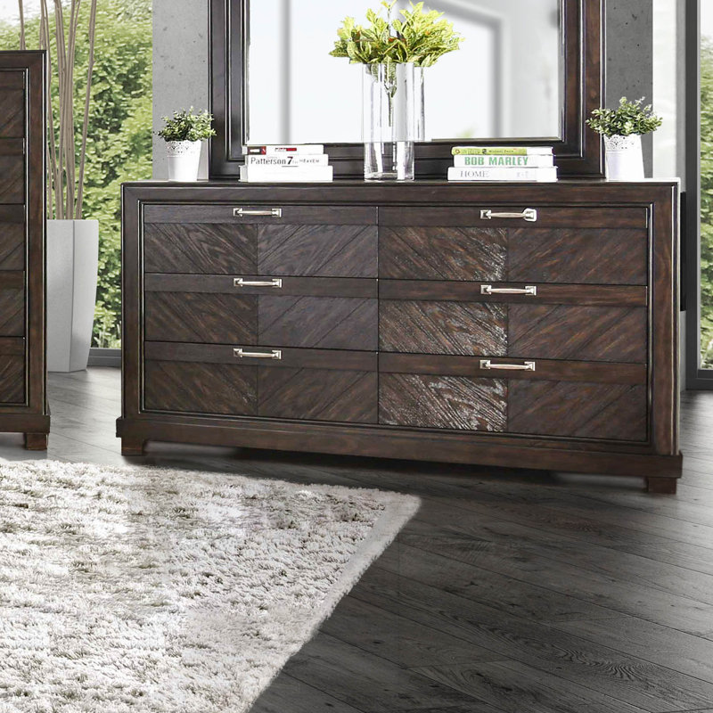 Commode double 6 tiroirs Elcie