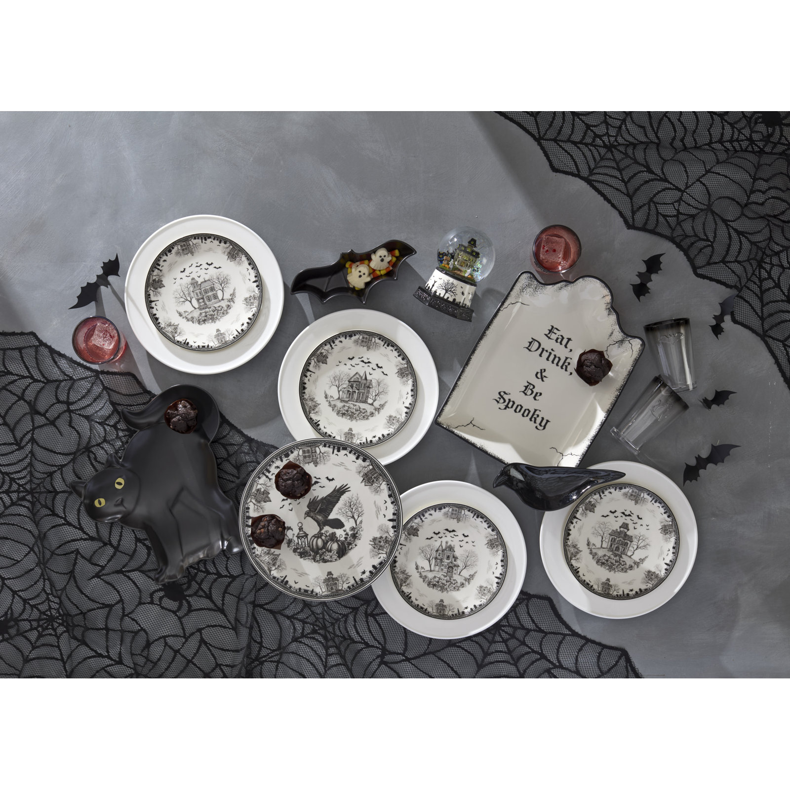 Hartsell Bat Porcelain Nut Bowl