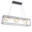 Sinclair 42.25" LED 3 Light Linear Pendant 3000K in Black/Gold Leaf