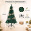 COMHOMA Christmas Tree 6ft, Artificial Christmas Tree with 800 Tips Xmas 180CM Green-134591828