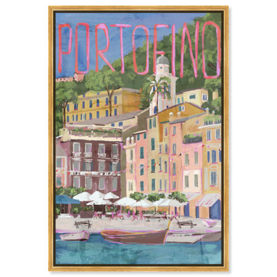 Portofino Poster Canvas Trendy Coastal Print by Art Remedy