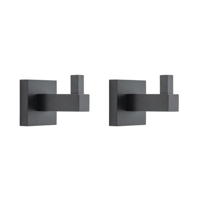 Trieste 2 Piece Wall Mounted Brass Robe Hook Set