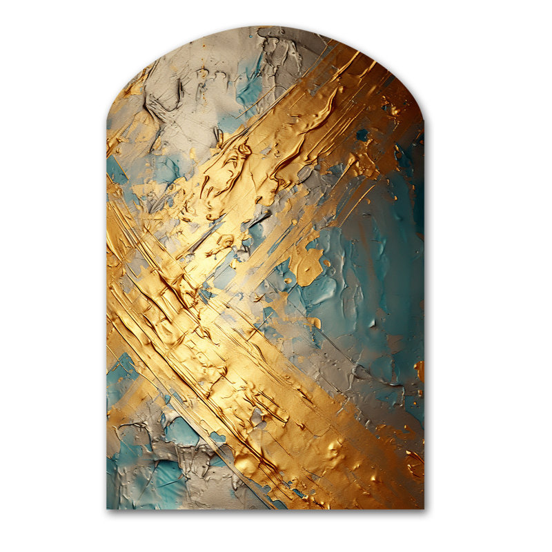 Cathrine - art mural moderne en forme d'arche géométrique asymétrique, H 43 po x l 33 po