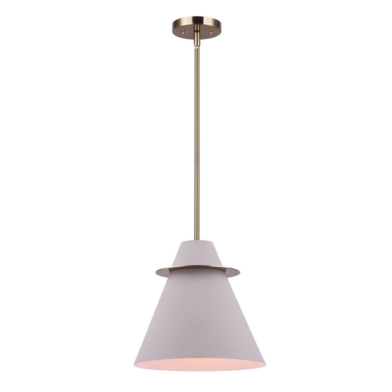 Salem 1 - Light Brass Single Pendant, 61.5" H x 14.17" W x 14.17" D