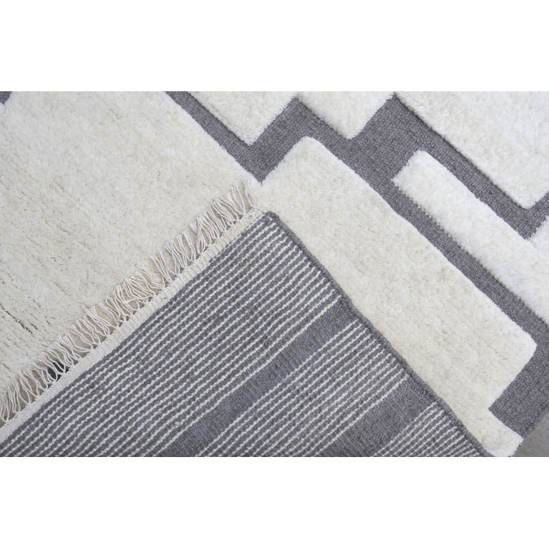 Rectangle Hand Knotted Wool Area Rug