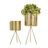 2 Piece Metal Small Indoor Outdoor Planter with Removable Stand Set-60663452