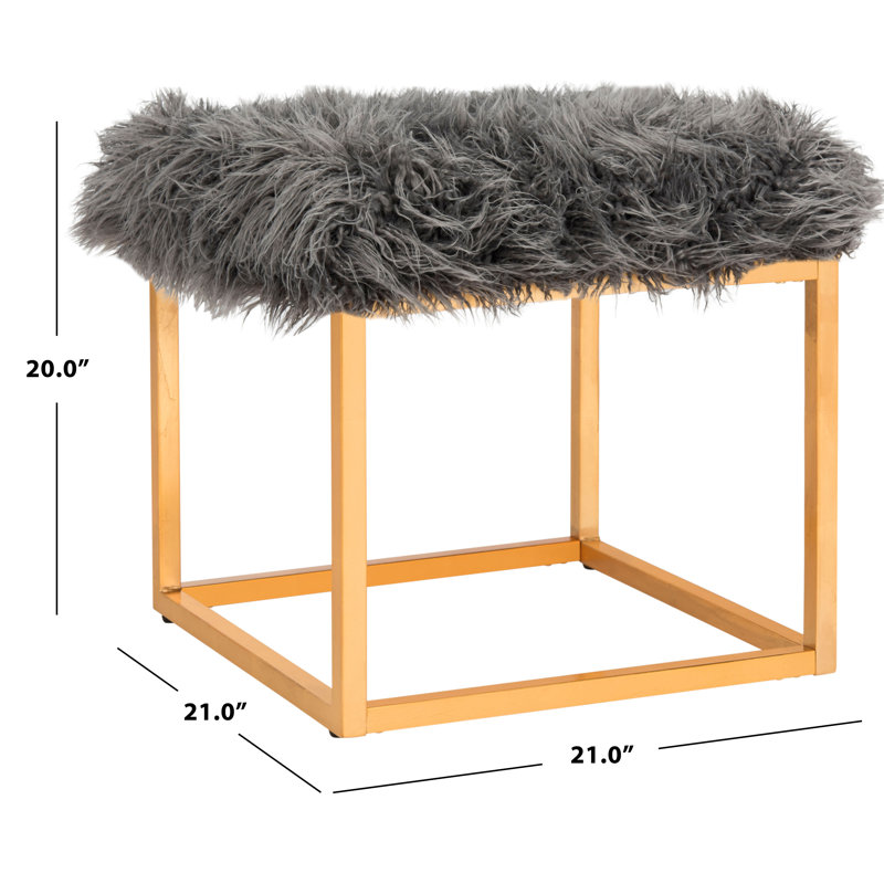 Shepherd Upholstered Ottoman, Gray
