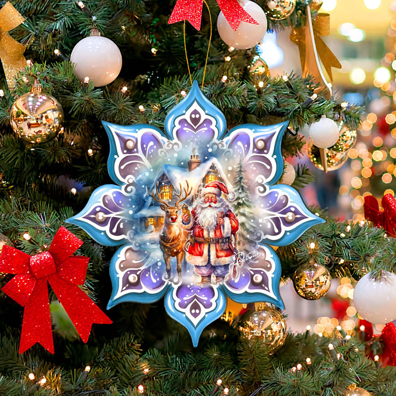 Grand ornement en bois décorations de Noël