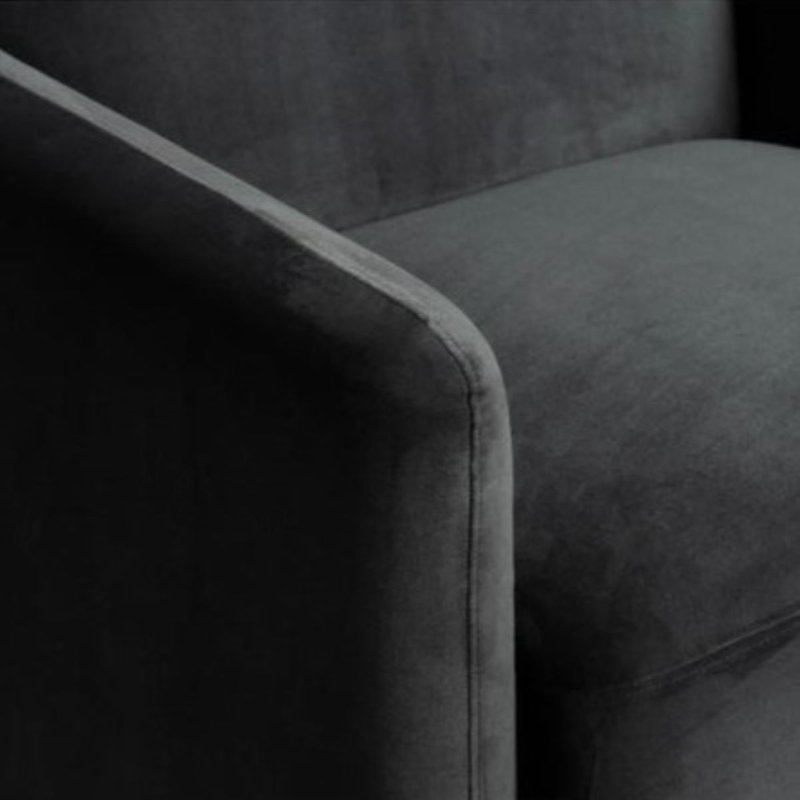 Fallon Armchair, Black Velvet