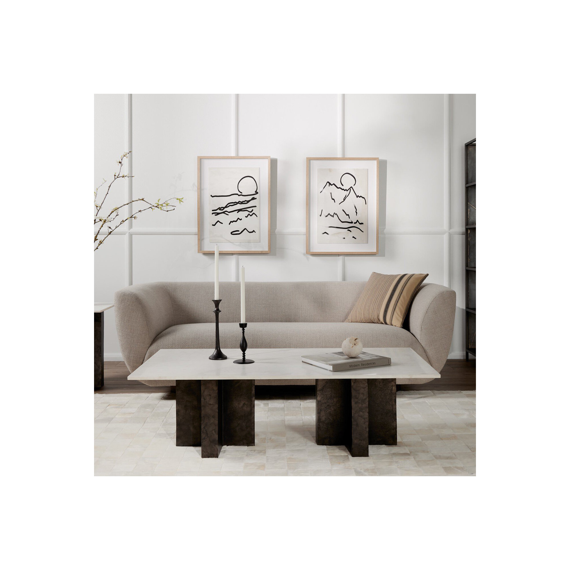 Holloman 87'' Upholstered Sofa, Gibson Taupe 97% Polyester/3% Acrylic