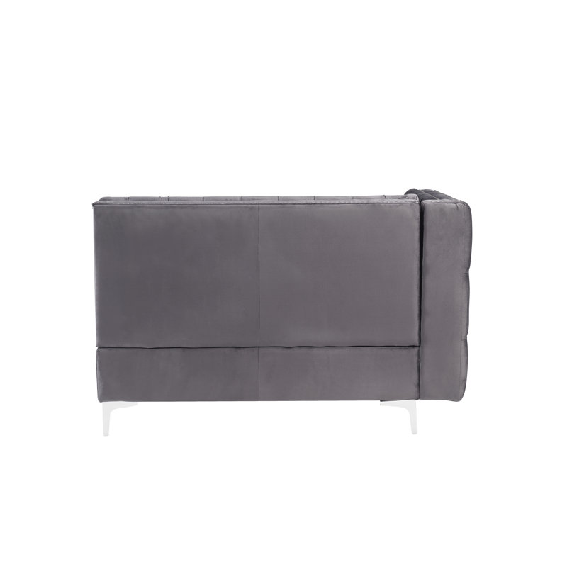 Causeuse Cordalro, Velours gris