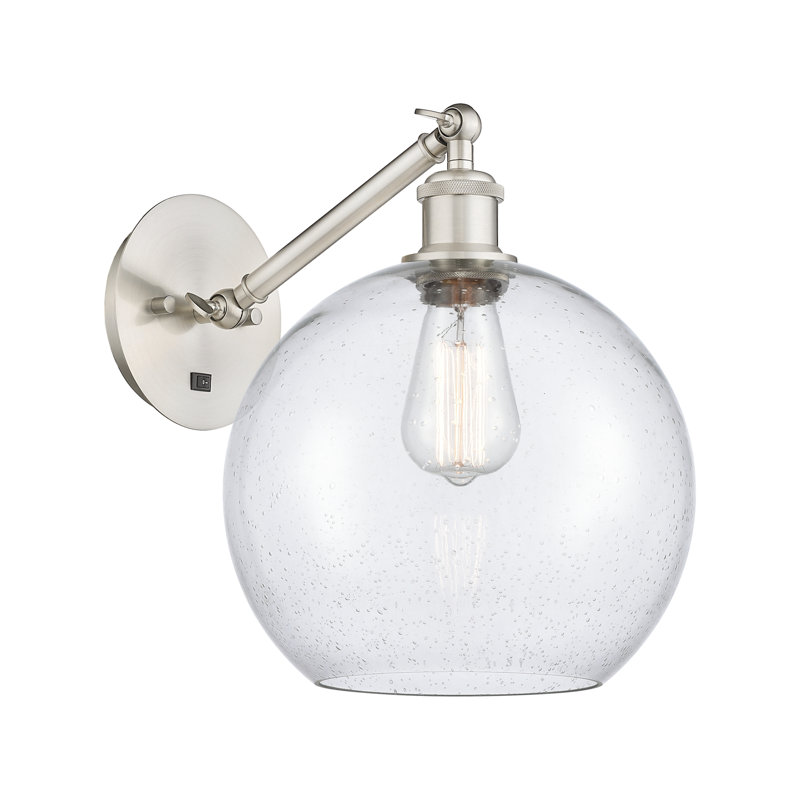 Applique murale ajustable 1 lumière Ballston - Macri, Nickel satiné brossé, Grainé