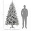 Grand sapin de Noël artificiel enneigé avec branches réalistes