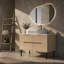 Meuble-lavabo de salle de bain autoportant ou mural de 92 cm (36,16 pouces) avec lavabo en céramique et tiroirs à fermeture en douceur