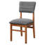 Ensemble de salle à manger de style campagne moderne avec structure en bois d'hévéa robuste et chaises rembourrées-1580415609